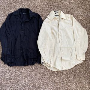 A pair of long sleeved shirts.